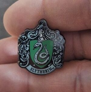 Cool Harry Potter Slytherin Crest Full Color Enamel Pin